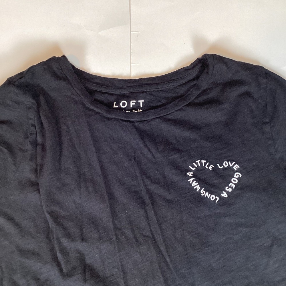 Loft Womens Tank Top Shirt Top Size L Large Soft Stretch Comfort Casual Love - Picture 2 of 9